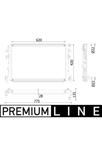 Niedertemperaturkühler VW PASSAT / GOLF HYBRID