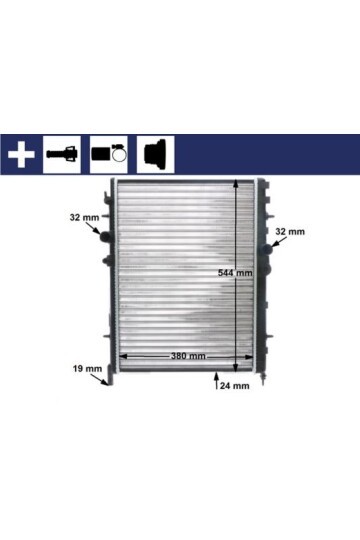 RADYATÖR 307 00>C4 04>1.4 16V-1.6 16V-PARTNER-BERLINGO 97>2.0 HDI 00> AC KLİMASIZ MEK 562.8x378x27