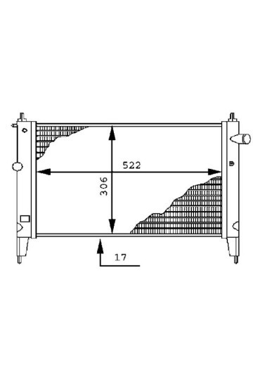 RADYATÖR ASTRA F 1.4I-1.6I KLİMASIZ MEK 522x306x17