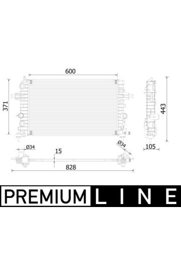 RADYATÖR ASTRA H- ZAFIRA 1.6-1.8 AC KLİMASIZ MEK 600x368x18