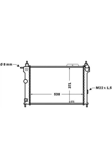 RADYATÖR BRAZİNG ASTRA F 93-98 1.4I-1.6I-2.0I KLİMASIZ MEK OTOM 538x368x26