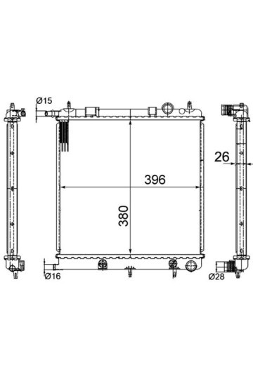RADYATÖR BRAZİNG C3 04/02>207 02/06>1007 04/05> KLİMASIZ MEK