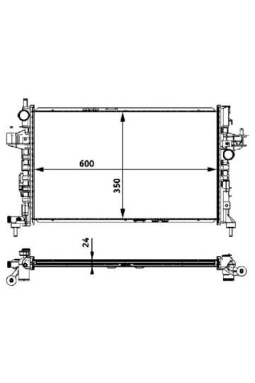 RADYATÖR CORSA C-COMBO-TIGRA 1.3 CDTI-1.7 CDTI AC MEK 600x350x24