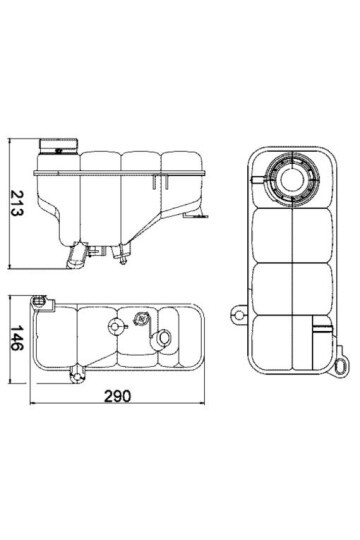 RADYATOR YEDEK SU DEPOSU MERCEDES W202 S202 C208 A208