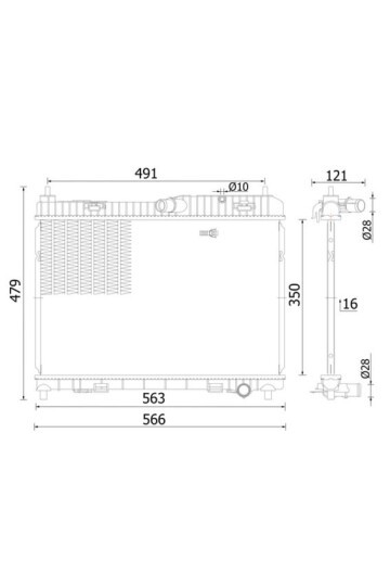 SU RADYATÖRÜ FORD B-MAX FIESTA VI 1.6Tİ 12 > KA III 1.2 16 > MT BRAZING 350X550X16