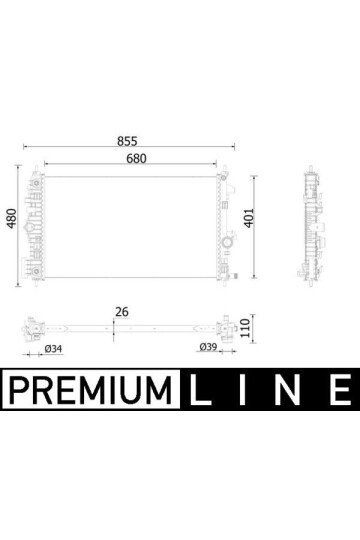 SU RADYATÖRÜ OPEL INSIGNIA A 09>17 OTOMATİK 1.6 CDTI - 2.0 CDTI B16DTH-DTJ-B20DTH