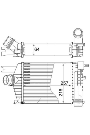 TURBO RADYATÖRÜ INTERCOOLER CLIO IV 12> CAPTUR 13> DUSTER 13> 0.9TCe 1.2TCe 1.5dCi