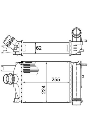TURBO RADYATÖRÜ INTERCOOLER CLIO IV 12> CAPTUR 13> LOGAN II 12> SANDERO II 12> SYMBOL III 13> 0.9TCe 1.2TCe 1.5dCi
