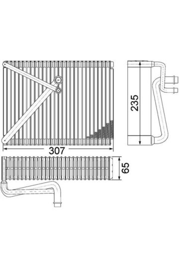 Verdampfer VOLVO V70/ XC70/ XC90/S60