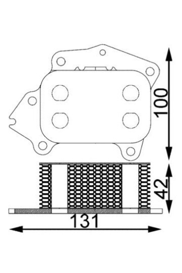 YAĞ SOĞUTUCU P206-P307-BIPPER-NEMO-SAXO II EŞANJÖR VOLVO S40 1.6D S60 D2 S80 1.6D V40 V50 V70 SUZUKI SX4 1.6DDIS FORD FIESTA CMAX FUSION
