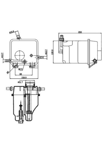 YEDEK SU DEPOSU BMW N62 B44 B48 X5 E53 RANGE ROVER 3 L322 3.0D 02>12 RANGE ROVER 3 L322 4.4 02>05