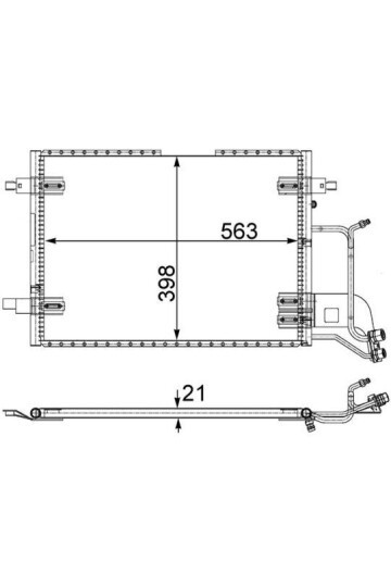 KLİMA KONDENSERİ PASSAT 96-00 A4 95-00 610x420x19
