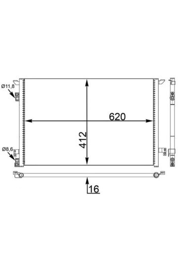 KLİMA RADYATÖRÜ KONDENSERİ VECTRA C-SIGNUM 04>09 1.9 CDTI Z19DTL-DT-DTH FIAT CROMA