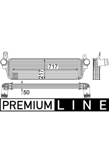TURBO RADYATÖRÜ INTERCOOLER VW TRANSPORTER T5 AL-PL-BRZ 717x217x50
